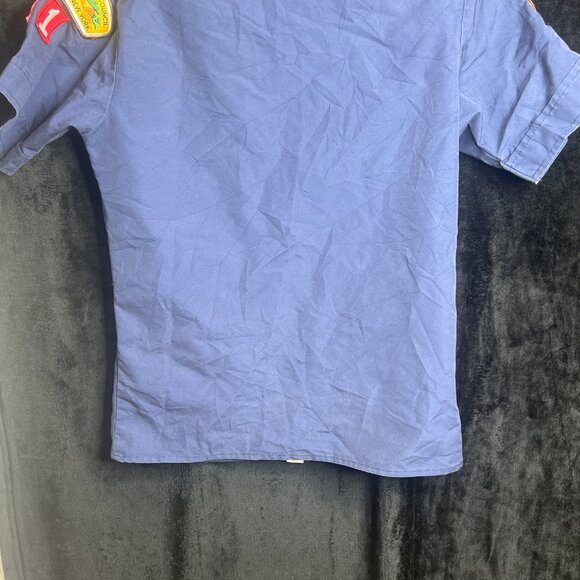 Vintage Boy Scouts of America Youth Medium Short Sleeve Uniform Shirt Roosevelt - Picture 5 of 6